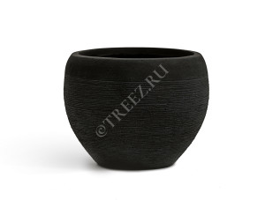 41.1016-0015-BLCK-39 Кашпо  ERGO - серия Scrim - Сфера - Антрацит Цветочная коллекция
