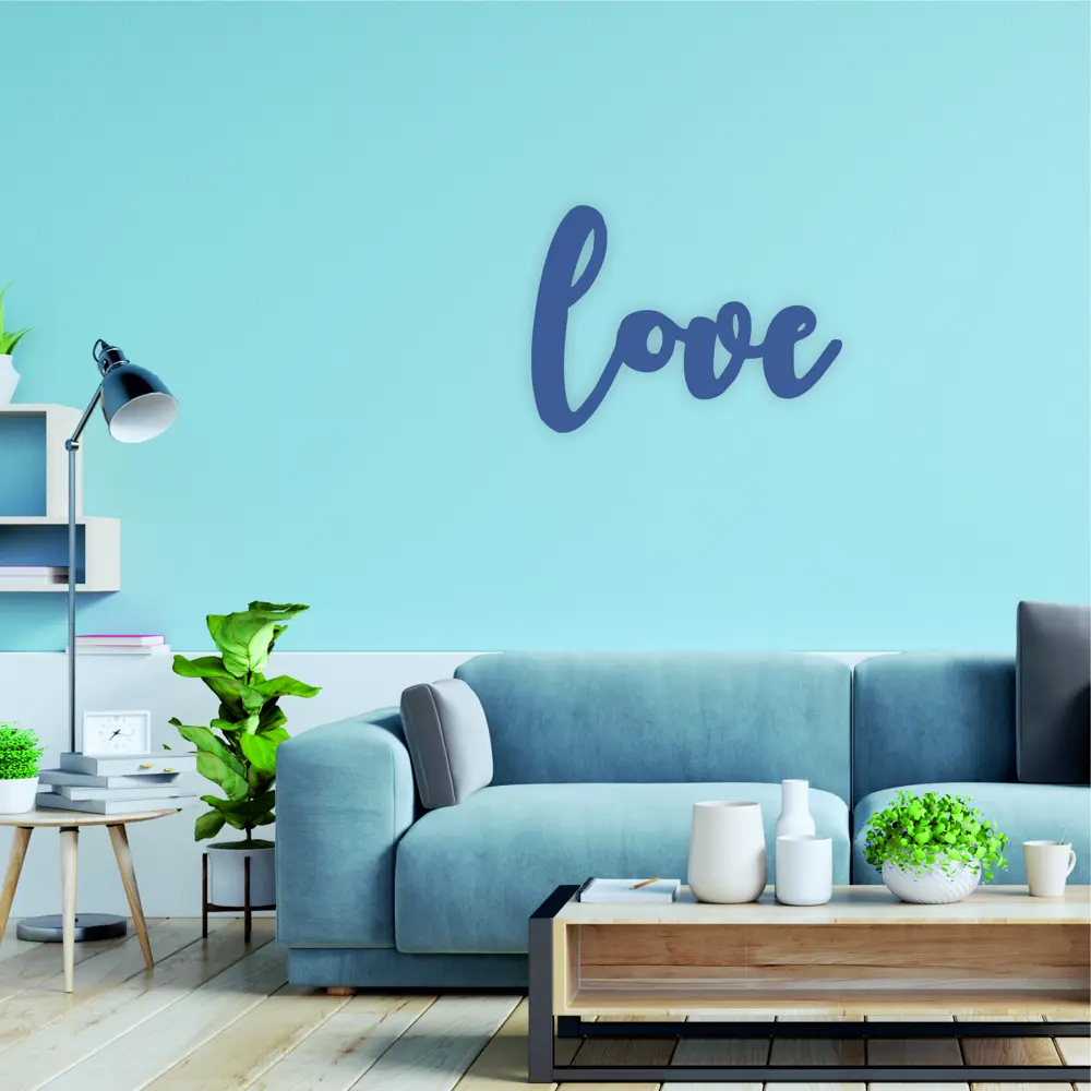 Настенное панно "Love" дерево 50x36 см 85415230 STLM-2109778 Симфония 