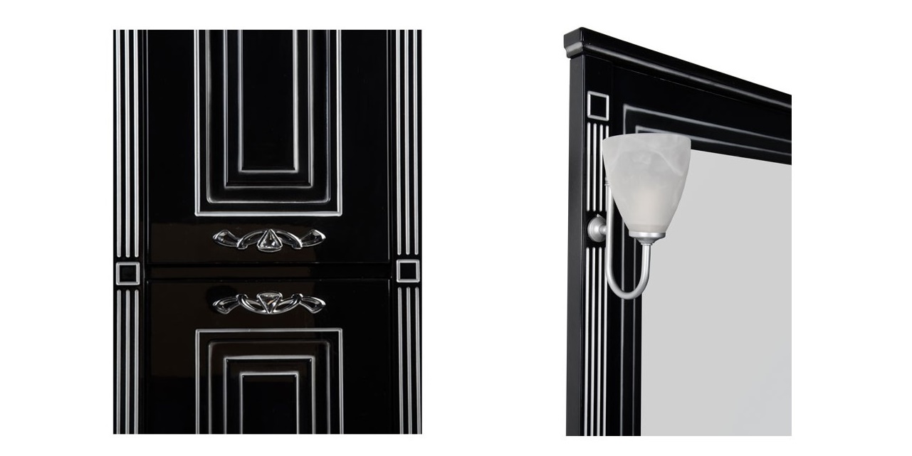 Комплект мебели Aquanet Паола 90 черный ПАЛЛАДА 00182134 - Вид №5