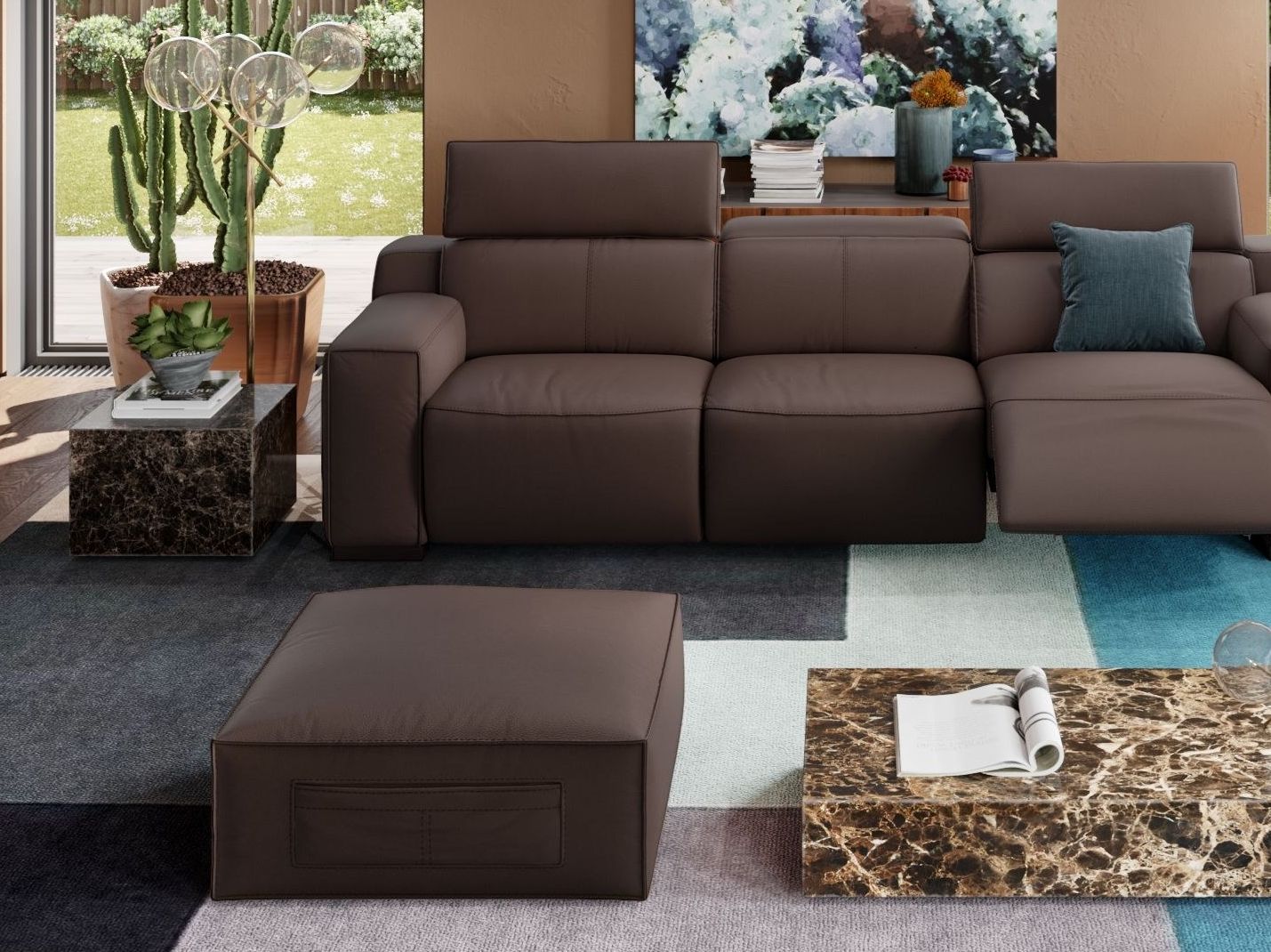 Кожаный пуф Sofanella Loreto ARCH-00122906 - Вид №2