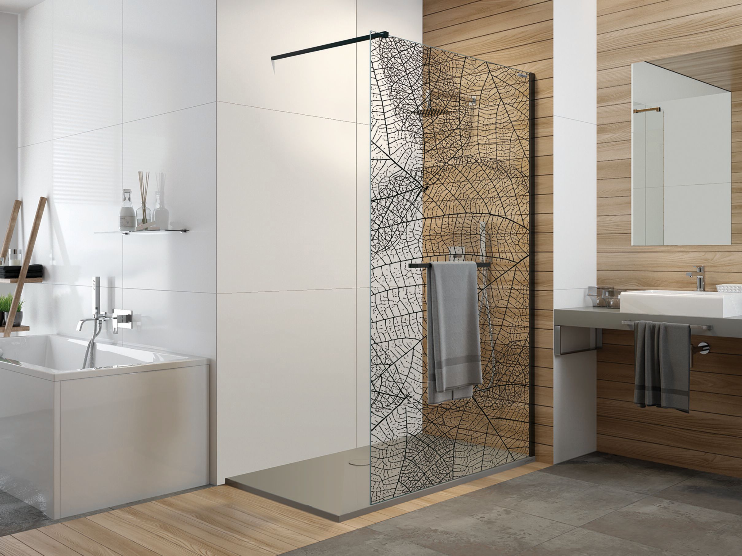 Стеклянная угловая прямоугольная душевая кабина HOESCH FREE ARCH-00133898 - Вид №1