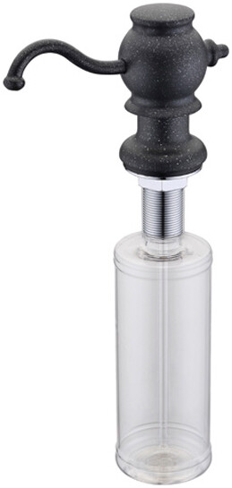 Встраиваемый дозатор ZorG Inox ZR-24 ЧЕРНЫЙМЕТАЛЛ для жидкого мыла, черный металлик