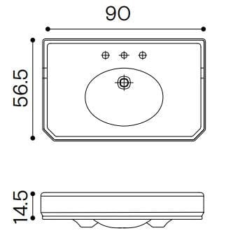 Подвесной шкаф с одной раковиной Ex.T Nostalgia ARCH-00128658 - Вид №2