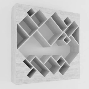 Стеллаж белый для книг "Геометрия" от Odingeniy ODINGENIY ГЕОМЕТРИЯ 178298 Белый