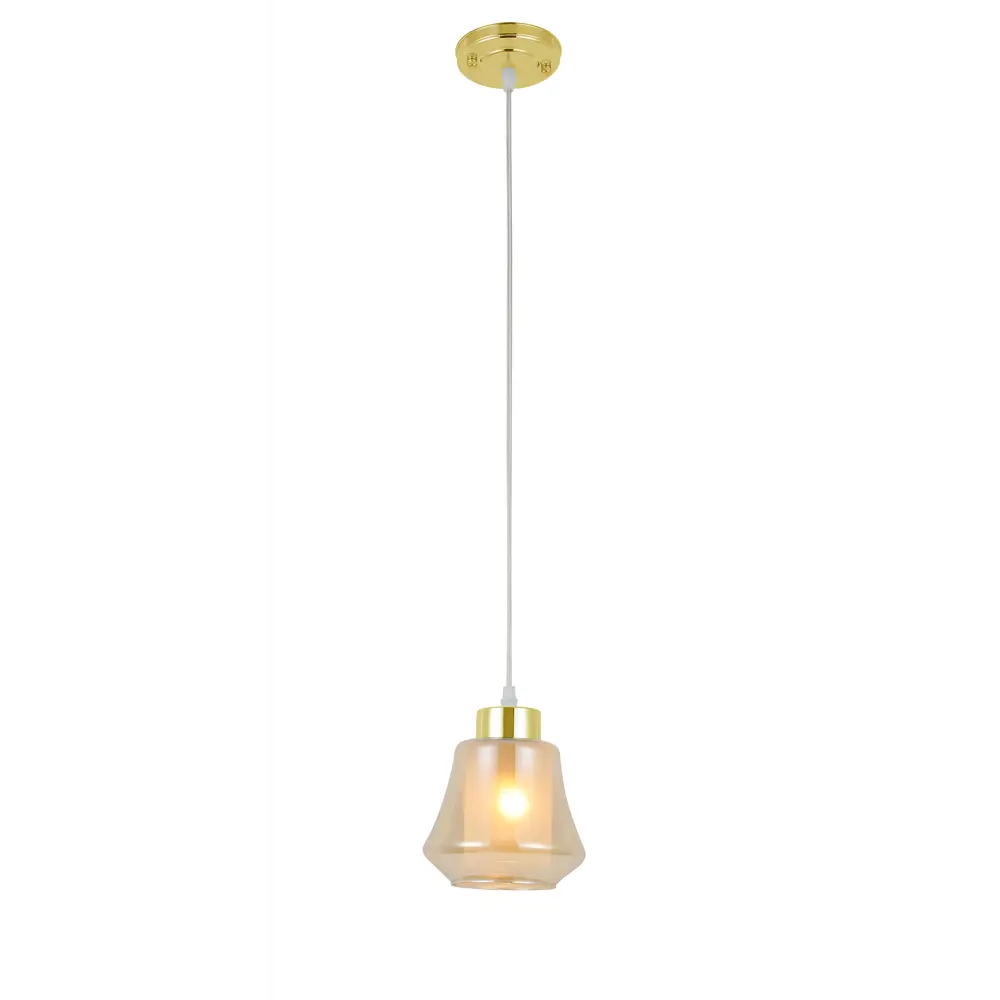 Светильник подвесной Edda 1 лампа 3 м² цвет золотой Rivoli STLM-2002515