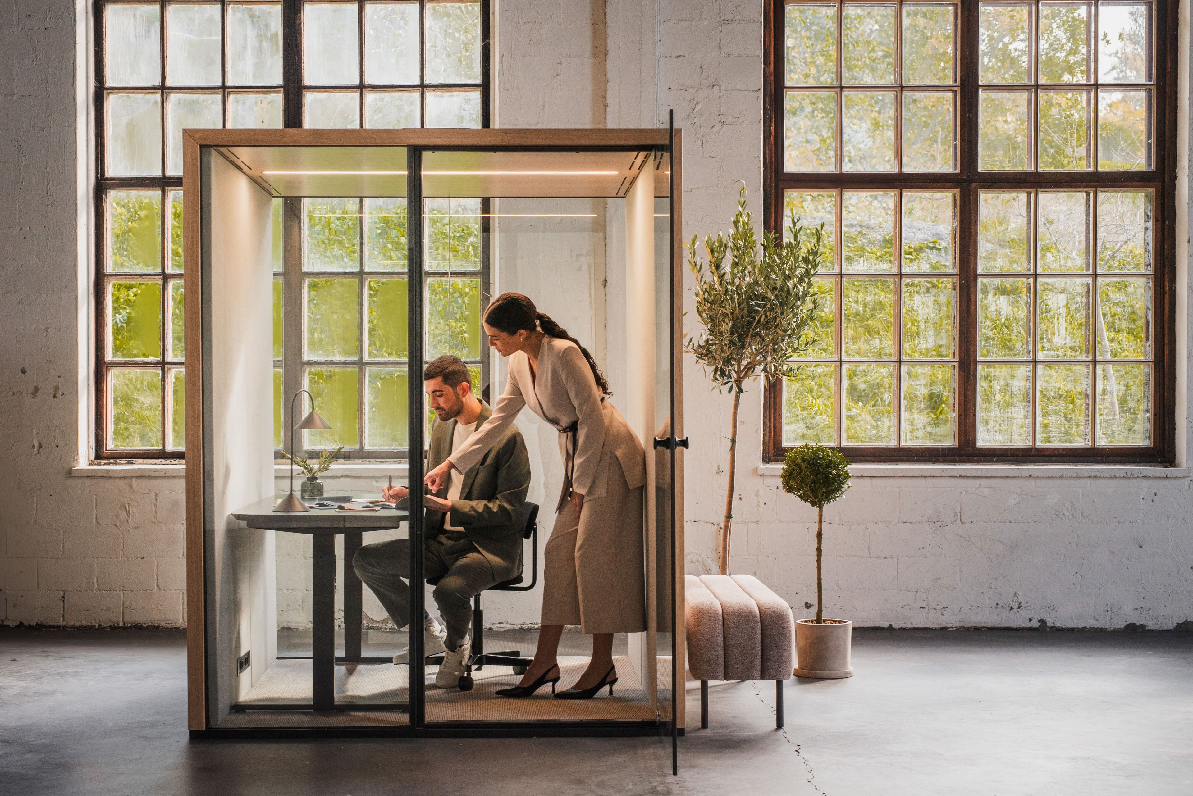 Одноместная акустическая офисная кабина со встроенным освещением Taiga Concept Lohko Picea ARCH-00100066 - Вид №6