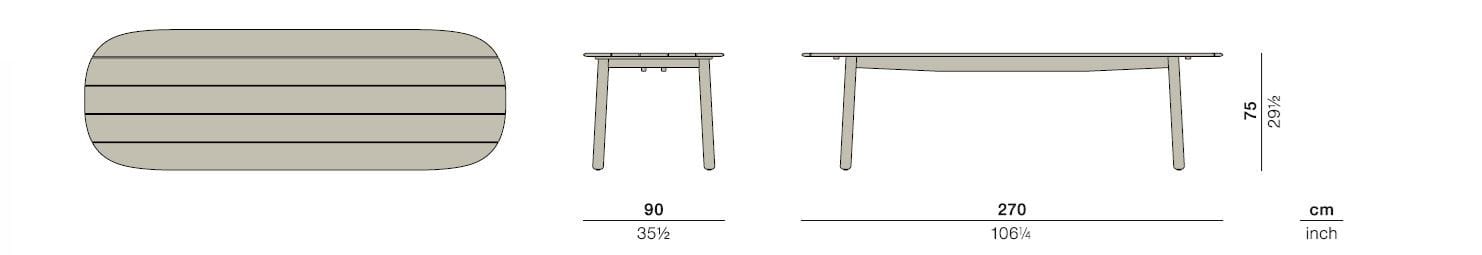 Садовый стол из тикового дерева DEDON MBRACE ARCH-00018970 - Вид №2