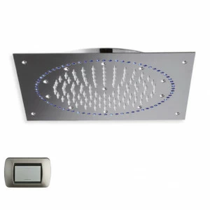 CRIPD026 Монтируется на потолок, однотонный, квадратный 27 x 27 см, душевая лейка SANDWICH LIGHT против известкового налета Cristina Rubinetterie