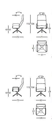 Вращающееся офисное кресло с высокой спинкой SANCAL ARCH-00066694 - Вид №5