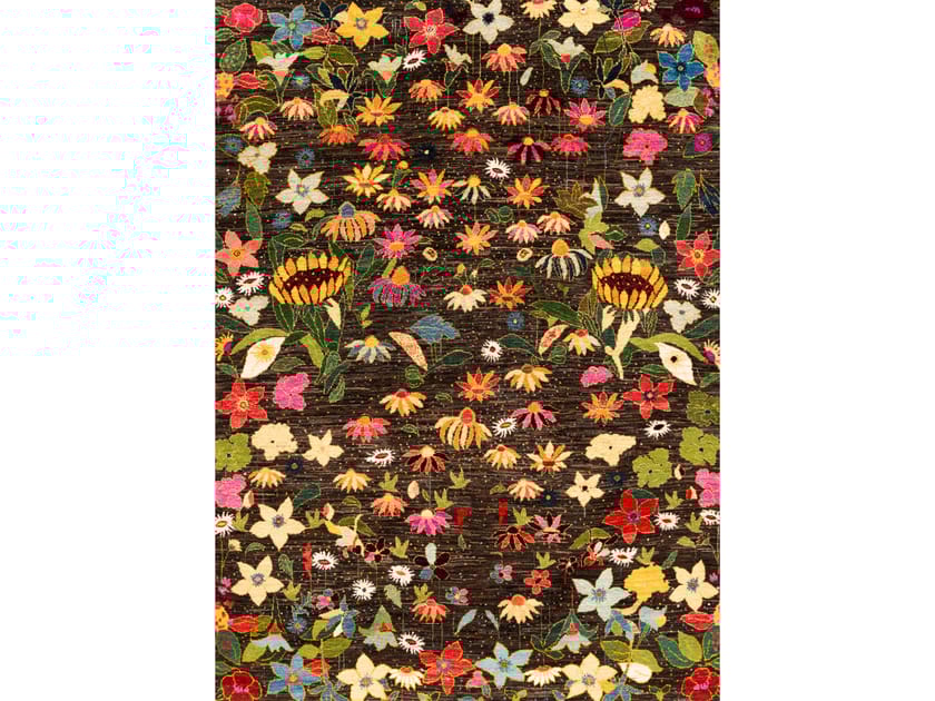 Шерстяной прямоугольный цветочный ковер Zollanvari Garden of Eden-Designer ARCH-00080994