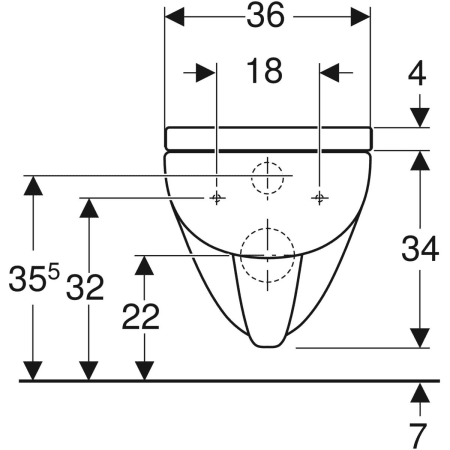 501.758.00.1 Комплект подвесного унитаза Geberit Renova Plan вертикальный смыв, с сиденьем для унитаза Geberit  - Вид №4