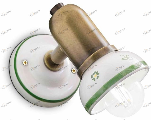 FERROLUCE Регулируемый настенный светильник из керамики и металла Savona C148