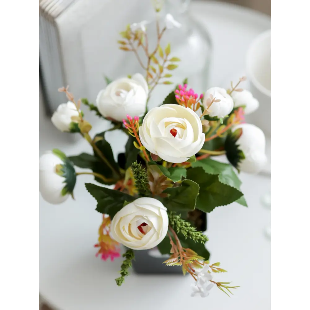 89356242 Искусственное растение в горшке камелия h30 см цвет белый STLM-0958611 Santreyd  - Вид №5