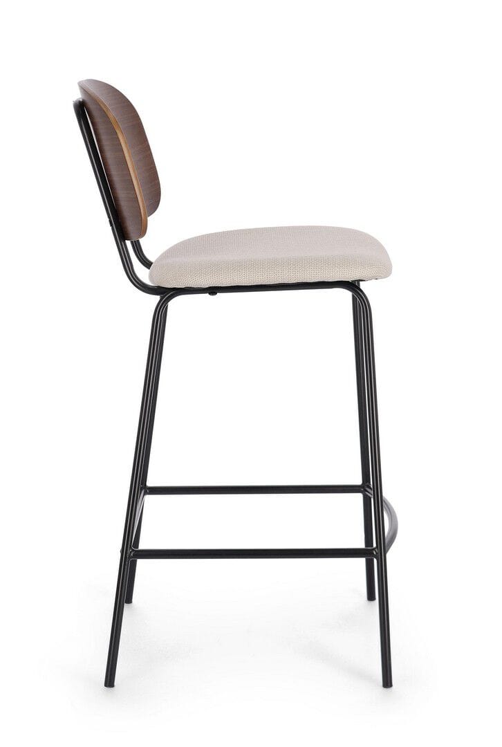 Высокий стул из ткани и дерева со спинкой BIZZOTTO SIENNA ARCH-00065029 - Вид №1