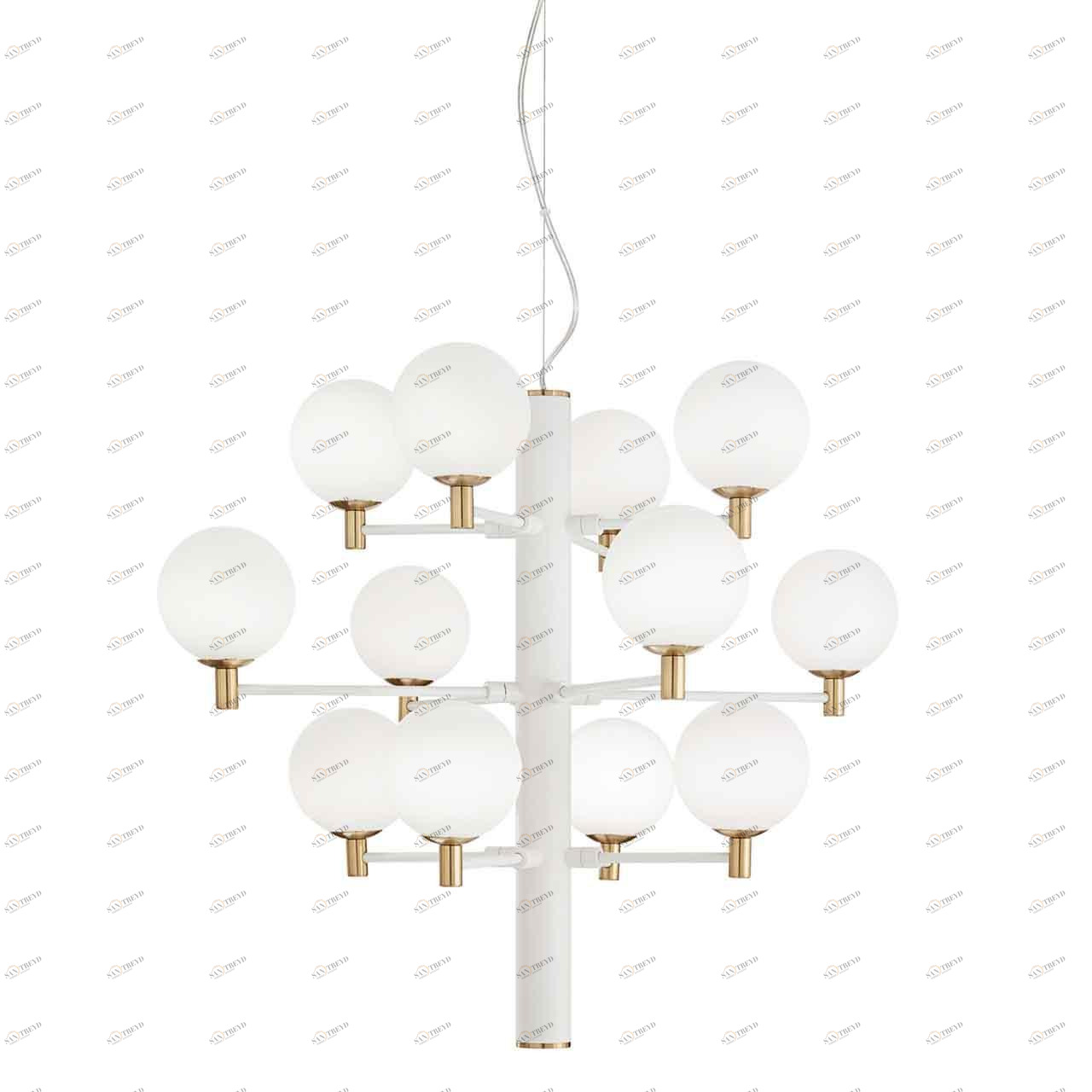 Подвесная люстра Ideal Lux Copernico SP12 Bianco IDEAL LUX ДИЗАЙНЕРСКИЕ, COPERNICO 312796 Белый 