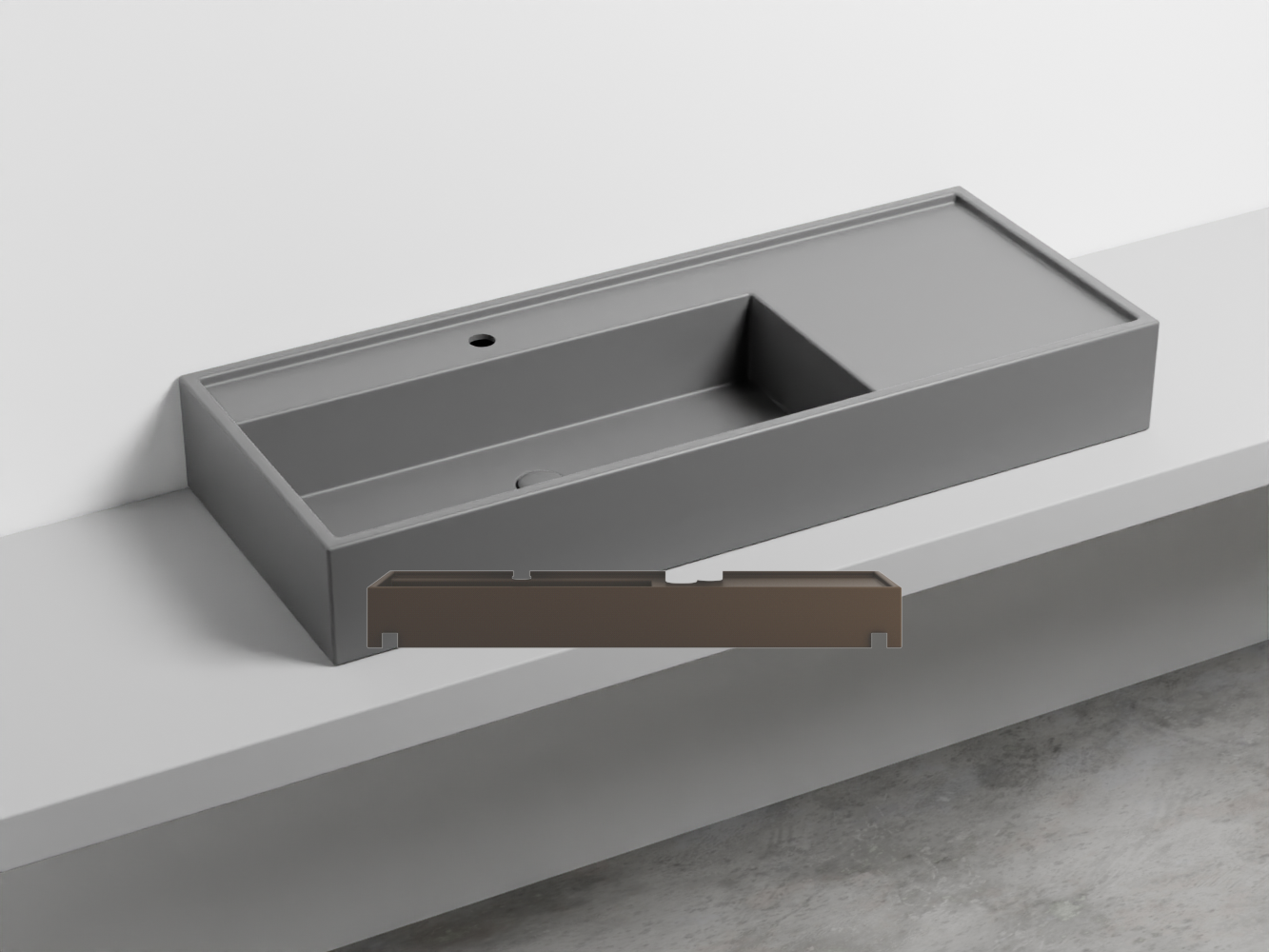 PNLA-FN Керамическая раковина на одно отверстие 140 cielo Plinio Ceramica Cielo