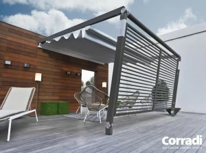 Corradi Пристенная пергола из алюминия Chiusure e complementi