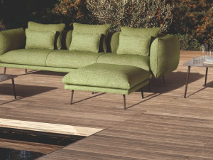 Ткань квадратный сад пуфик