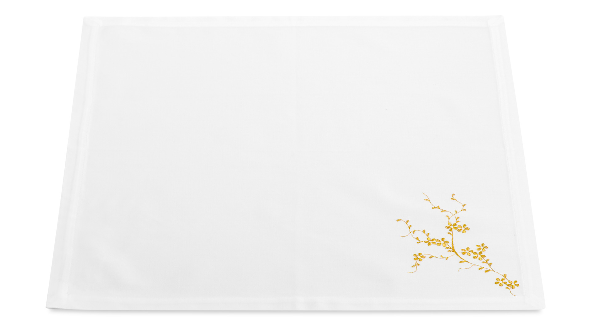 10645784 Weissfee Набор салфеток Weissfee "Блум" 45х45см, 6шт, (белый с золотист.вышив.) Хлопок  - Вид №2