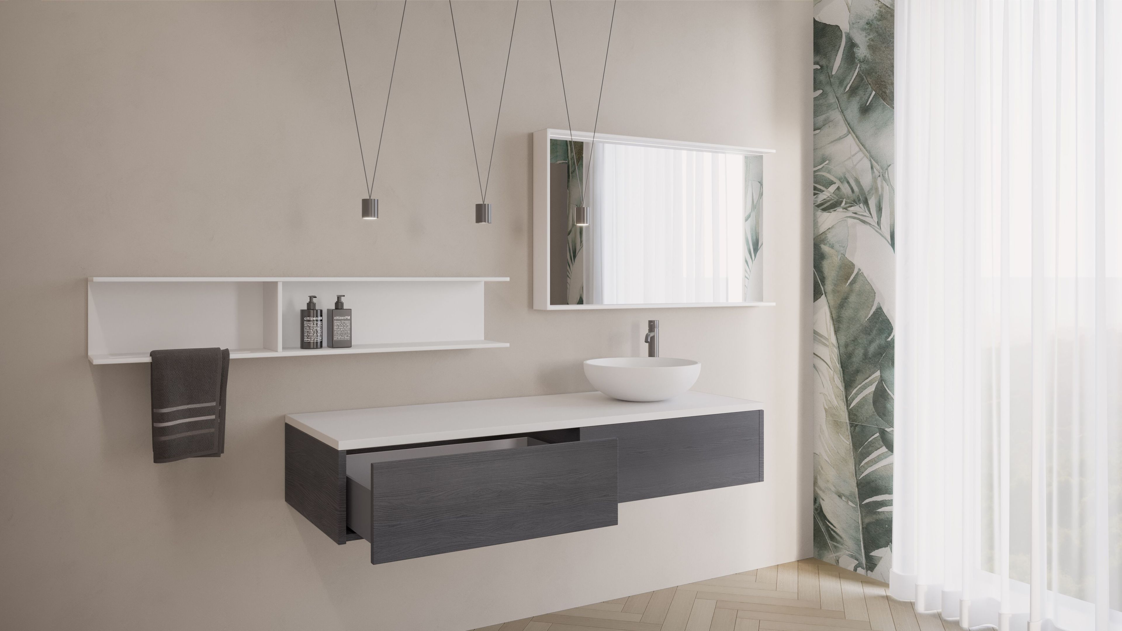 Подвесной шкаф для умывальника с настенным креплением Acquapazza PLAY with Matter ARCH-00034590 - Вид №2