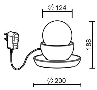Светодиодная настольная лампа из камня Brillamenti Луна ARCH-00063822 - Вид №7