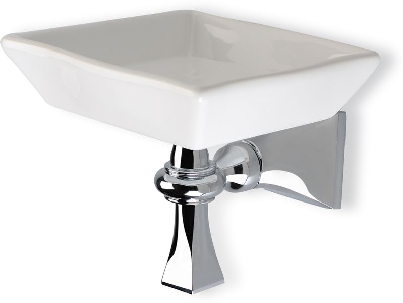 PR09(16-NE) Stil Haus Prisma, настенная керамическая мыльница, цвет золото - черная керамика