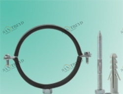 Хомут металл. (М8) 75-80 (2 1/2) с дюбелем POLITRON 2014359