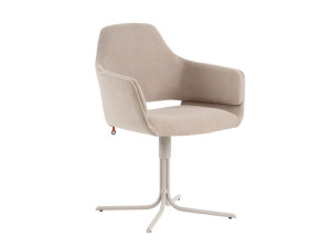 Тканевый поворотный стул с подлокотниками