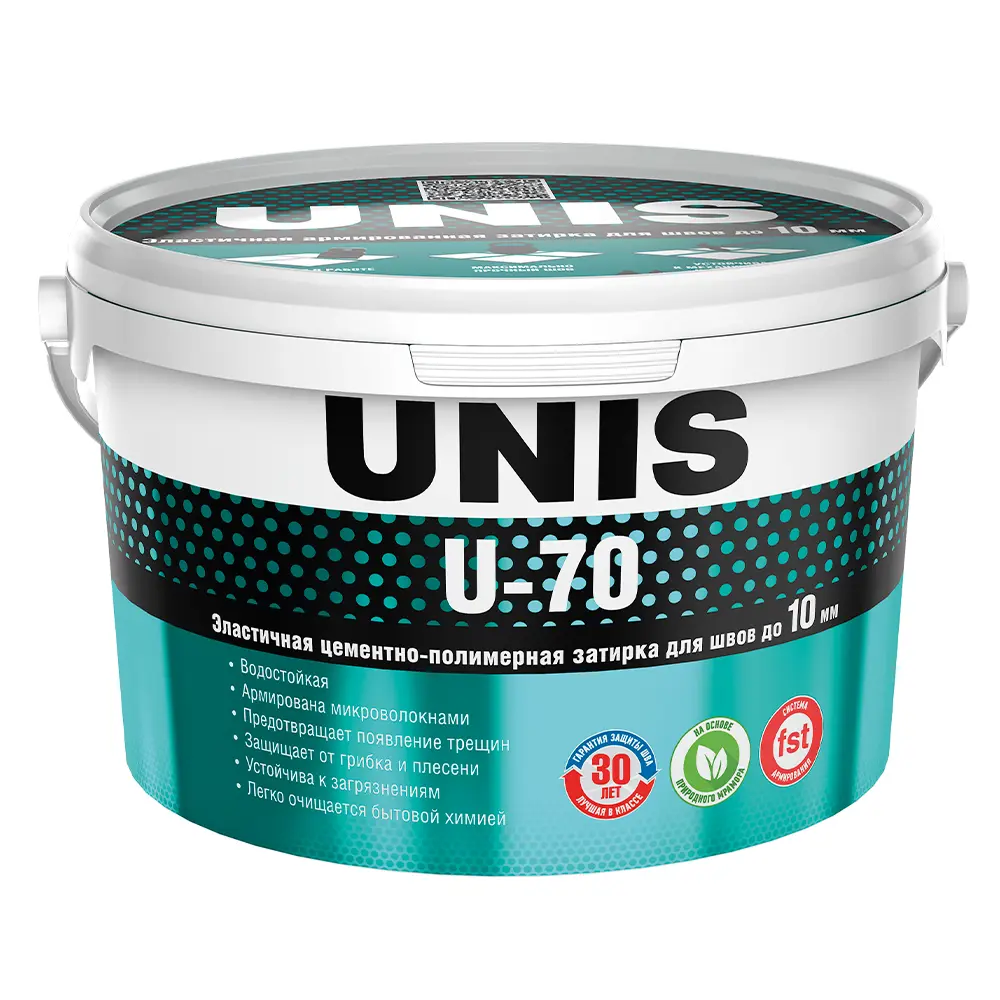 Затирка цементно-полимерная U-70 цвет серебро 2 кг Unis STLM-2022122 - Вид №2