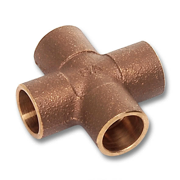 1418015 SANHA 4180 крестовина ВП, бронза  15 мм  - Вид №1