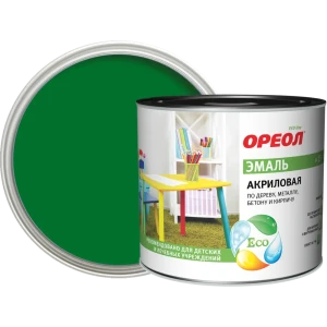 Эмаль акриловая Ореол глянцевая цвет зелёный 1.9 кг 84439806 STLM-2168605