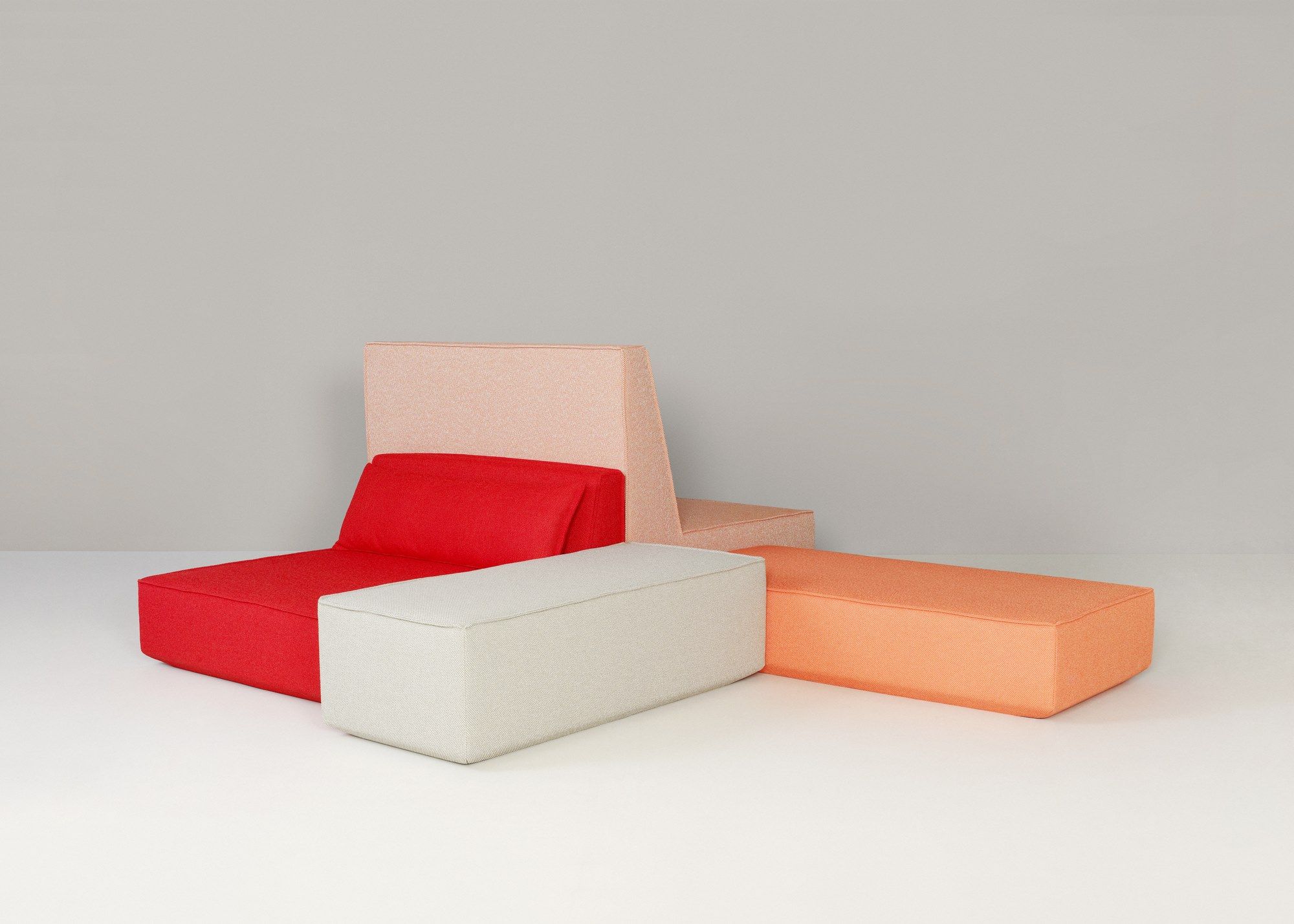 Модульный прямоугольный пуф из ткани Cubit by Mymito ARCH-00027759 - Вид №10