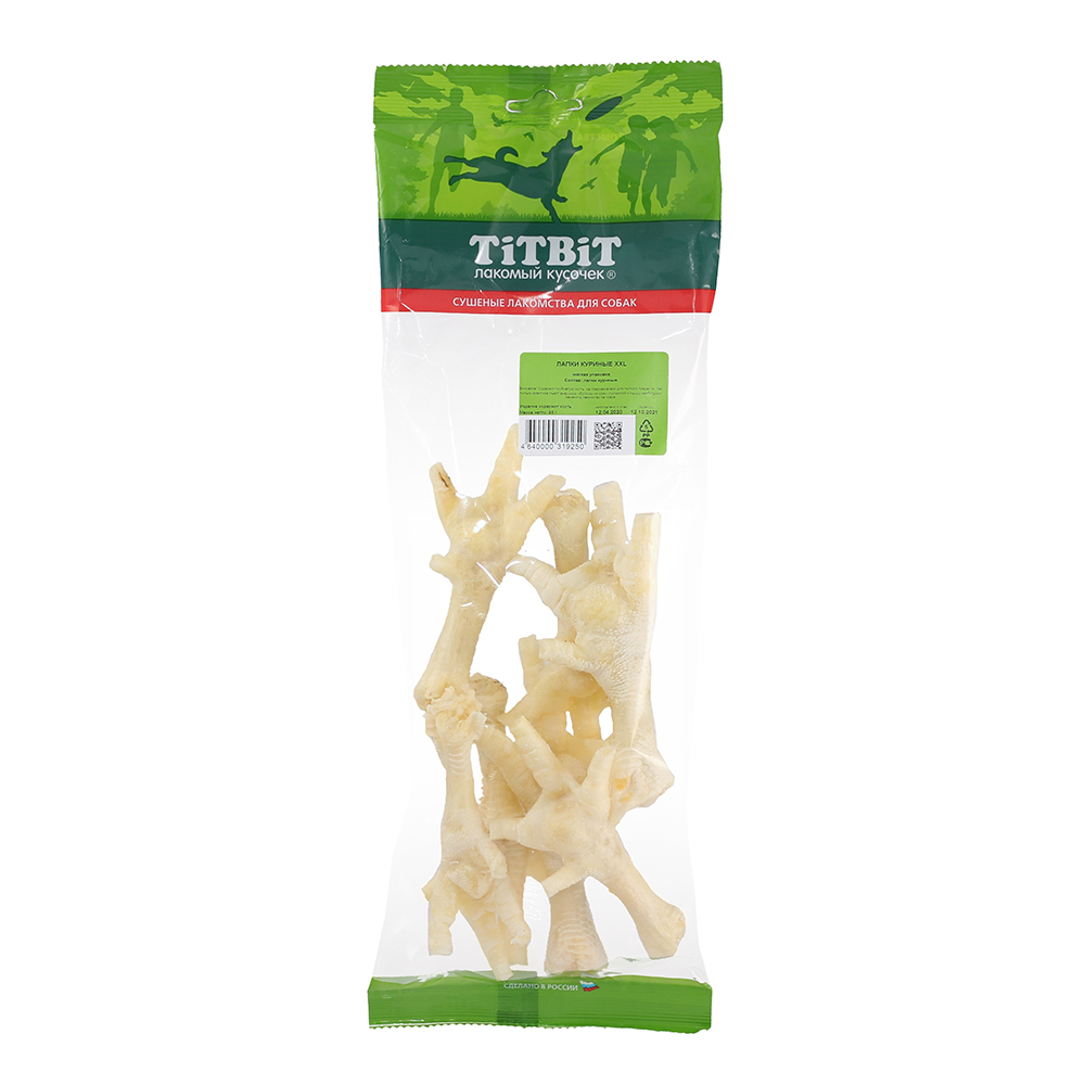 Т00018820 Лакомство для собак Лапка куриная ХXL TITBIT 