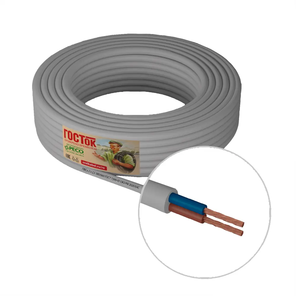 Камит ПВС 2х2.5 - провод для подключения электроинструментов и бытовой техники 18840585 STLM-1566624 - Вид №1