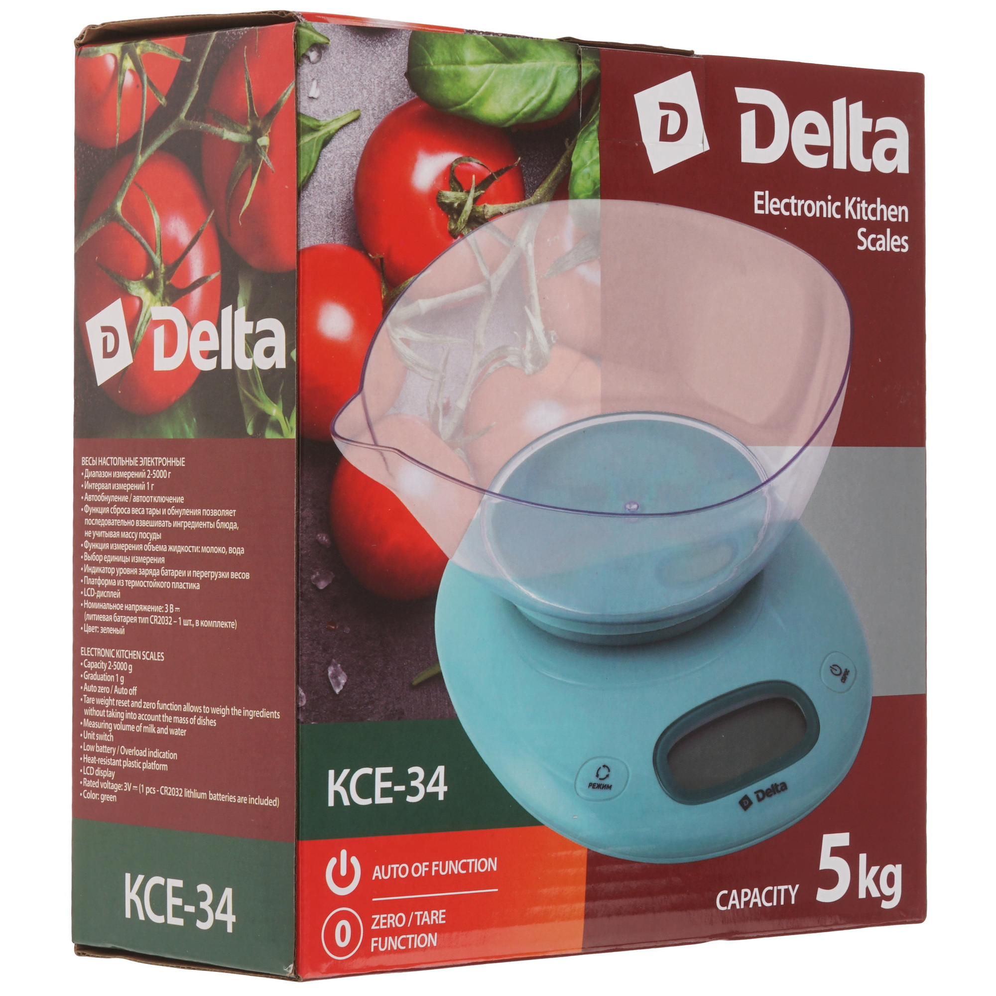 9235465 Кухонные весы DELTA KCE-34 зеленый STDN-0013197 - Вид №8