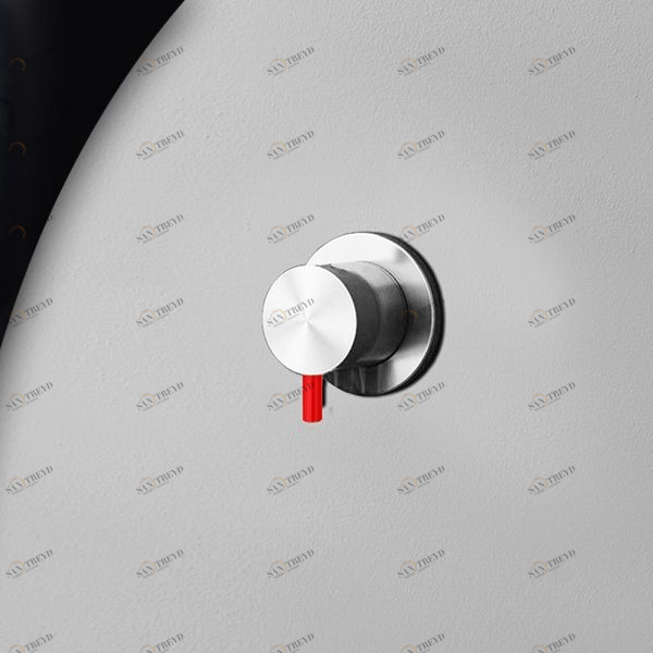 Девиатор трёхрежимный глянцевая сталь с красной ручкой Toki Radomonte TKI11LCIL25