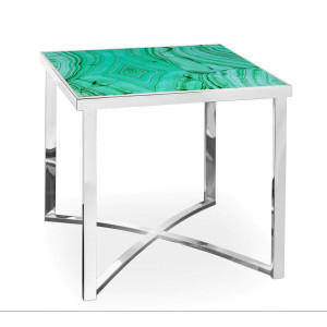 710099,85 ABHIKA БОКОВОЙ СТОЛ CHROMO X H51 52X52 TURQUOISE