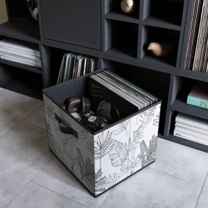 Короб Spaceo Kub 31x31x31 см 27.44 л полиэстер цвет черно-белый