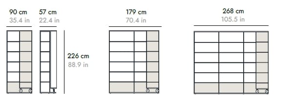 Деревянный книжный шкаф на колесах Punt Literatura ARCH-00034358 - Вид №23
