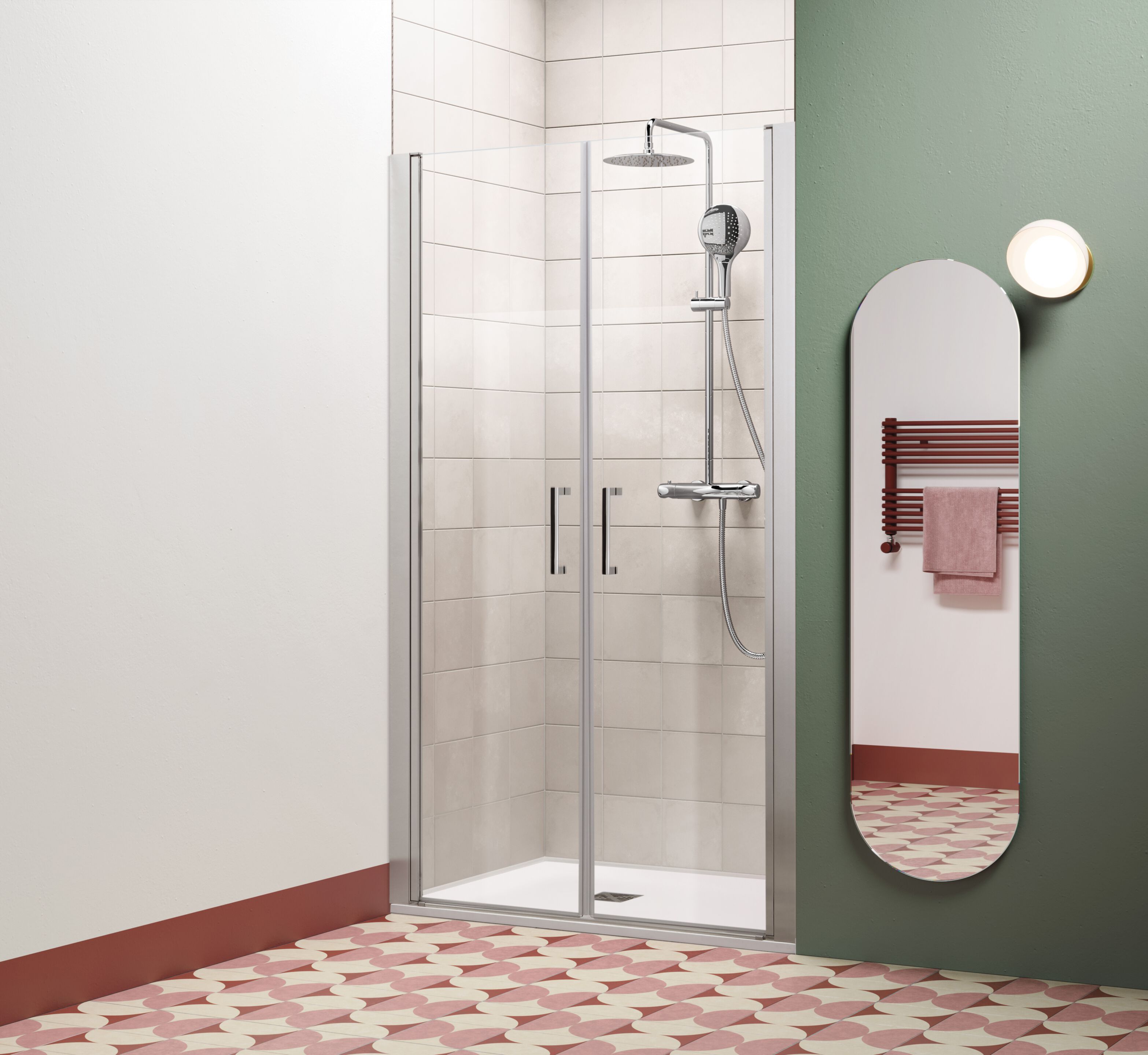 Алюминиевая и стеклянная нишевая душевая кабина с распашной дверью TAMANACO NSALOON ARCH-00078587 - Вид №1