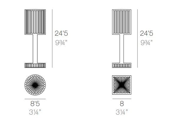 Стеклянная наружная настольная лампа Vondom ARCH-00132135 - Вид №17