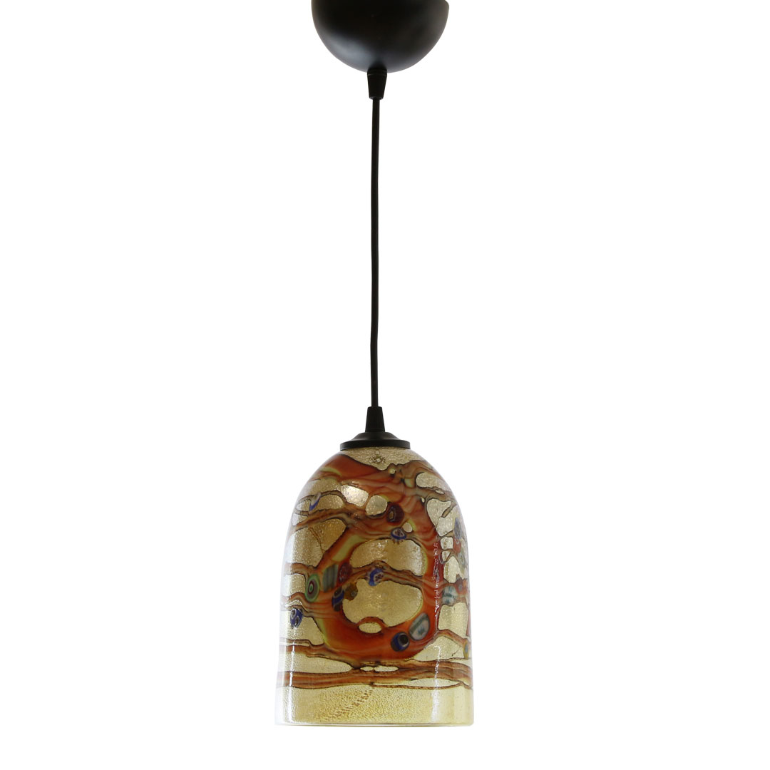 4055 ORIGINALMURANOGLASS Потолочный светильник Фантазия оранжевый - муранское стекло OMG 12 см  - Вид №1