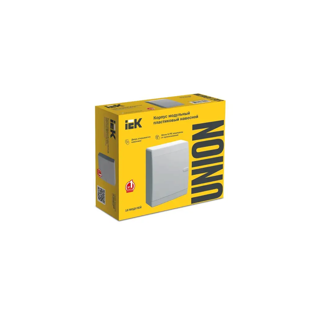 Щит распределительный навесной IEK UIC-KP13-N-18-41-K01 ЩРН-П-18 18 модулей IP41 пластик цвет белый STLM-2153880 - Вид №1