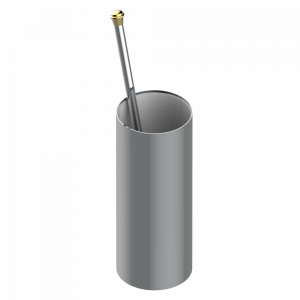 A7G-4700 Стакан напольный и щётка для унитаза Thg-paris Marquise белый с платиновым декором Хром/золото