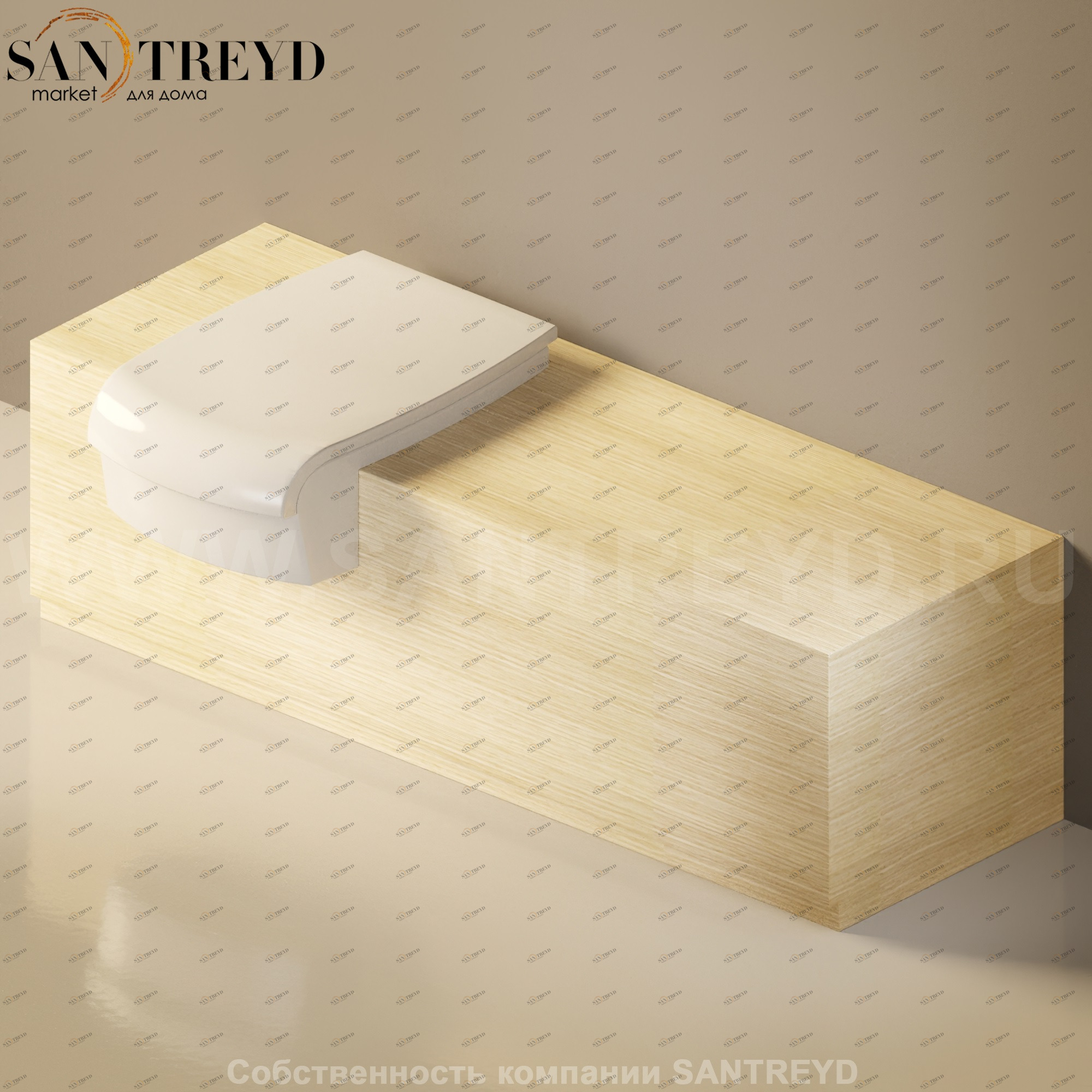 Flaminia UNA Консоль для унитаза или биде от 135 до 200 см светлый дуб UNA135WB.WL Ceramica Flaminia UNA135WBWL