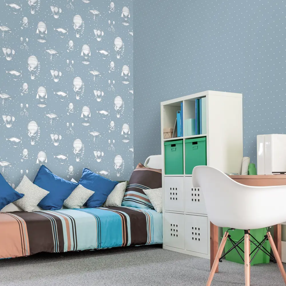 Обои флизелиновые Wallfashion Jack&Rose Junior синие 0.53 м JR3004 19388446 STLM-2161994 Grandeco - Вид №3