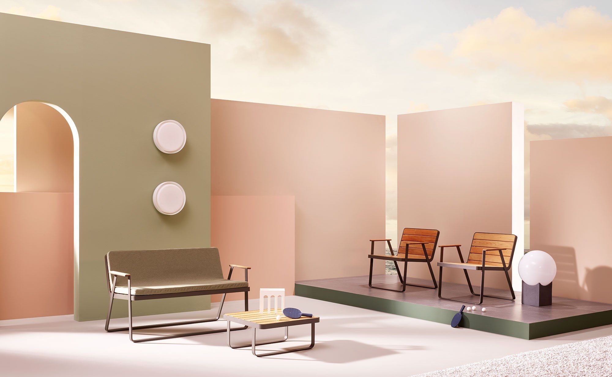 Квадратный стол из тикового дерева Terraforma Makemake ARCH-00134171 - Вид №5