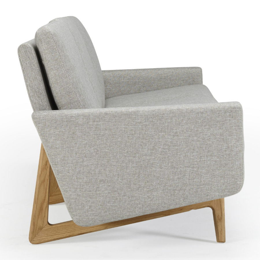 Диван трехместный Egsmark с мягкими подлокотниками, лакированный дуб, темно-песочный Kragelund 20003202244 - Вид №5