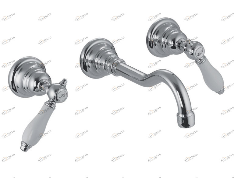 F5401L/5 Смеситель для раковины на 3 отверстия настенный FIMA CARLO FRATTINI Herend 