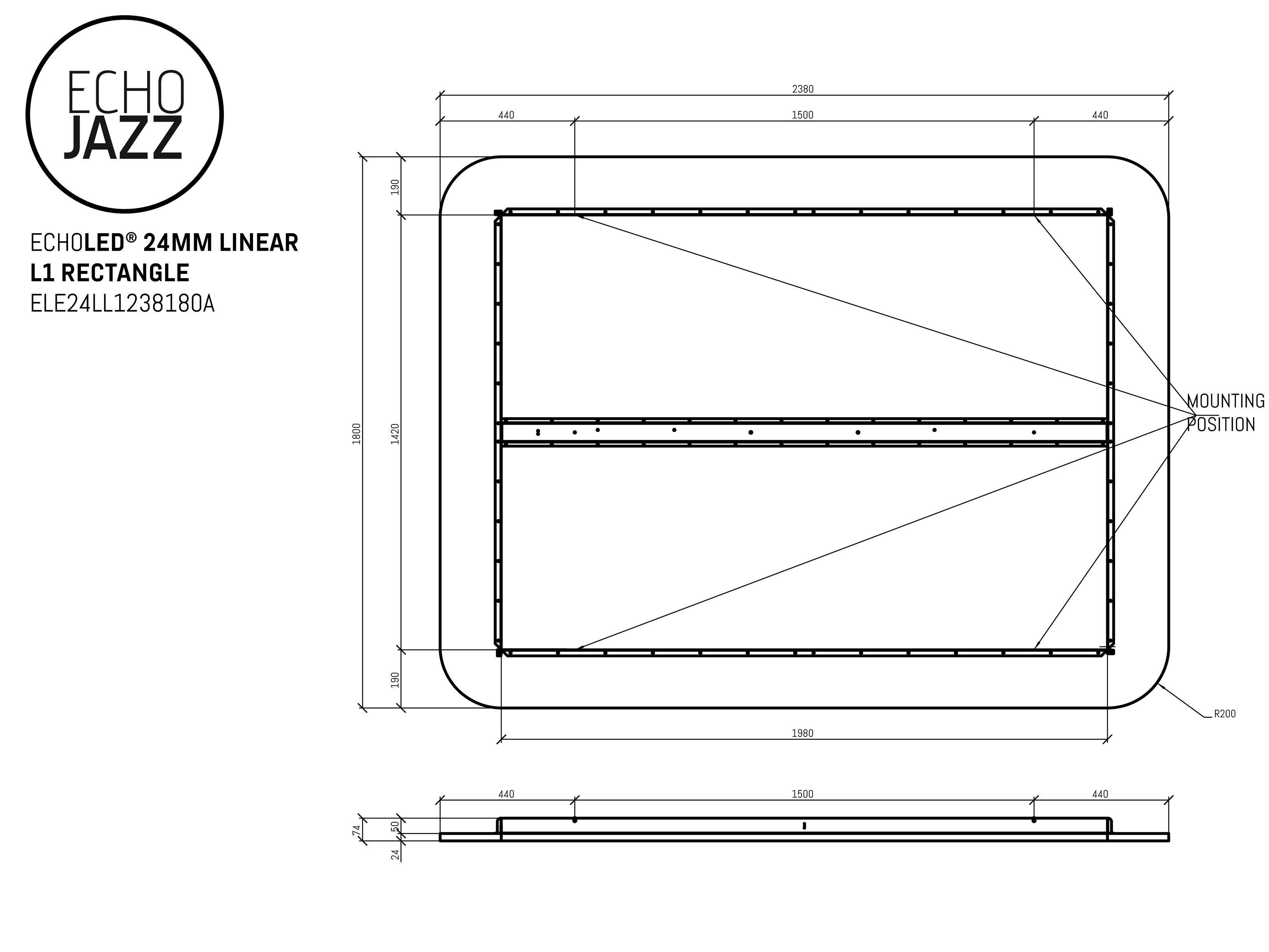 Подвесная акустическая панель ECHOJAZZ ECHOLED® LINEAR ARCH-00130645 - Вид №5